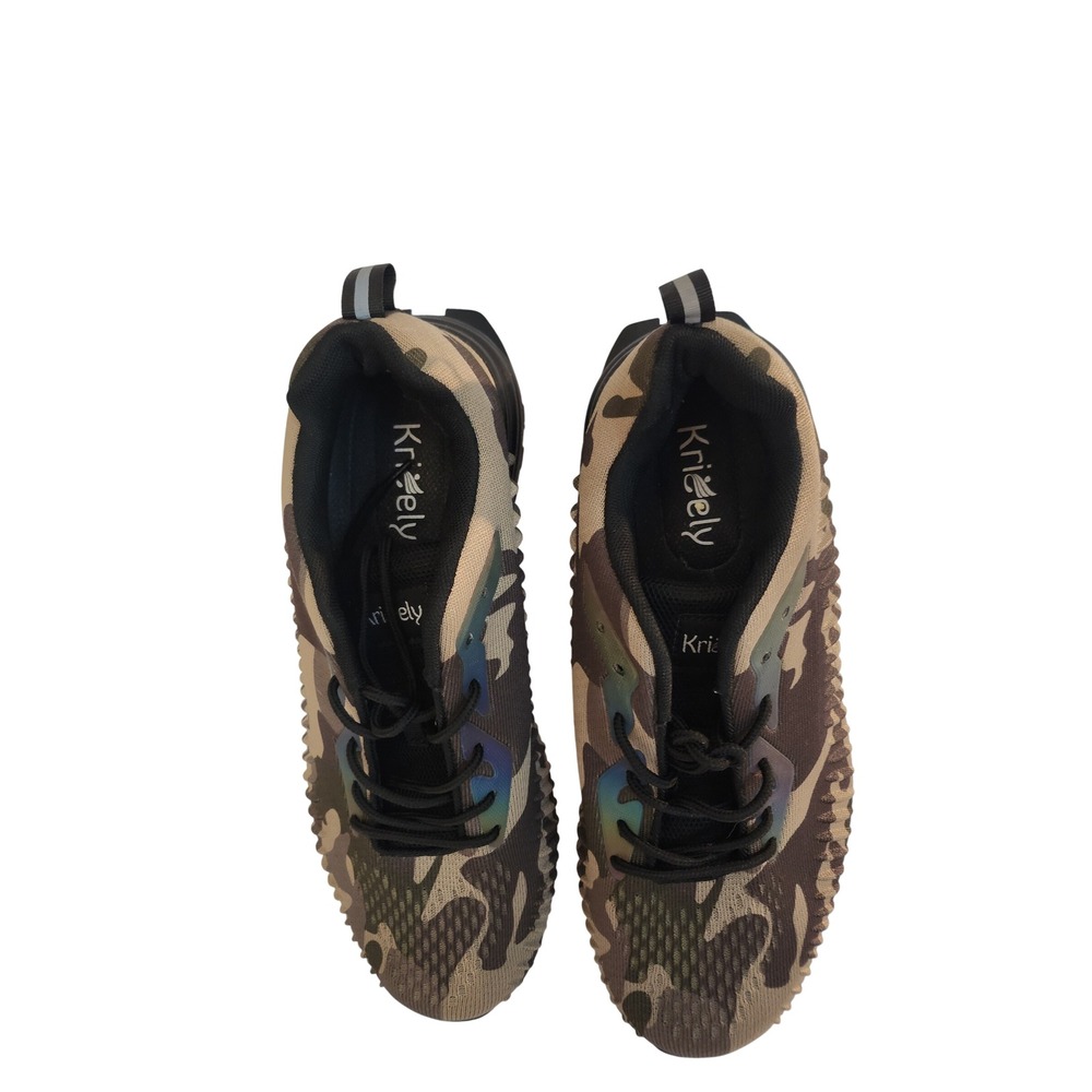 Kricely Mens Camo Trail Running Shoes Wide 4E Sneakers M903-4E Brown Green 10.5W